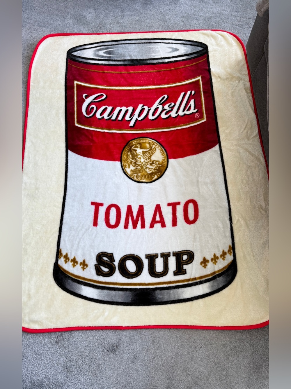 Vintage Campbells Soup throw